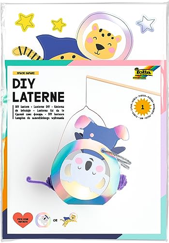folia 94205 - Laterne Bastelset SPACE SAFARI, ca. 10 x 23 x... - Deal du jour à 3.99€