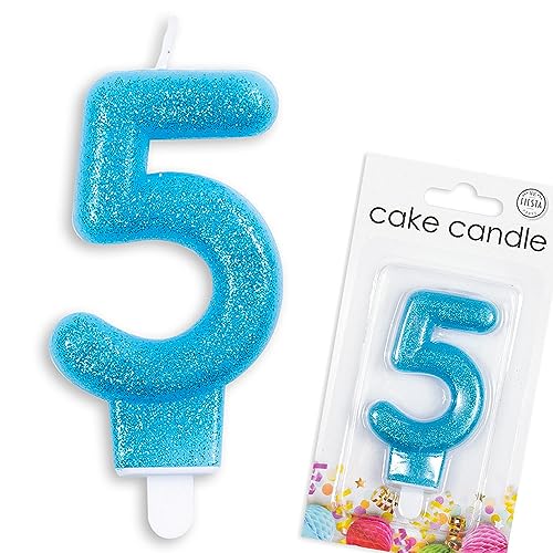 Carpeta Zahlenkerze von 0-9 in Blau mit Steckfuß |... - Maison & Cuisine Amazon Allemagne à 1.99€