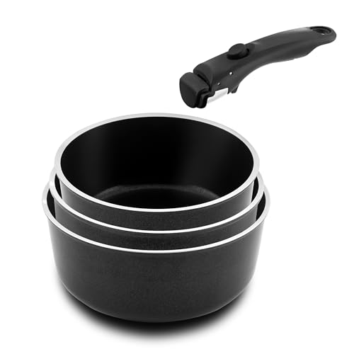 CUISINOX - Lot de 3 casseroles 16, 18 et 20 cm revêtue avec... - Maison & Cuisine Amazon France à 49.99€