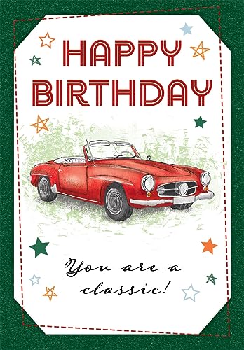 Piccadilly Greetings Happy Birthday Card Classic Car - 7 x... - Auto & Motorcycle Amazon UK à 1.98€
