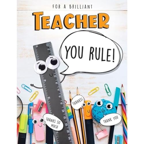 Piccadilly Greetings Brilliant Teacher You Rule Thank You... - Auto & Moto Amazon Royaume-Uni à 1.95€