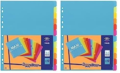 Viquel - Lot de 12 intercalaires en plastique - Maxi format... - Fournitures Bureau Amazon Italie à 17.36€