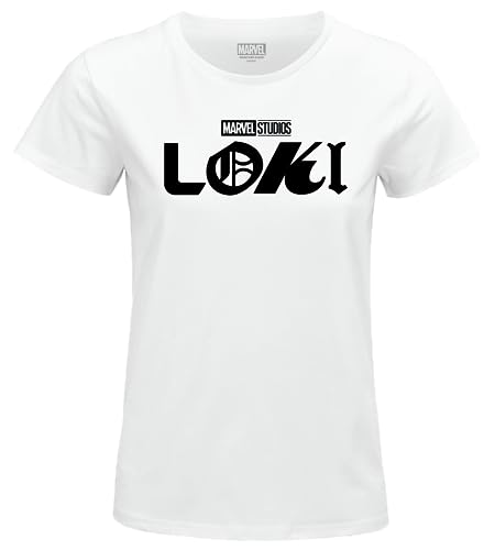 Marvel Wolokimts016 Camiseta, Blanco, XXL para Mujer - Mode & Vêtements en promo à 6.35€