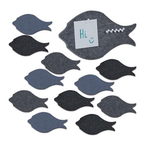Relaxdays Felt Boards, Set of 12, Adhesive, Fish Design, 16... - Amazon Royaume-Uni à 26.11€