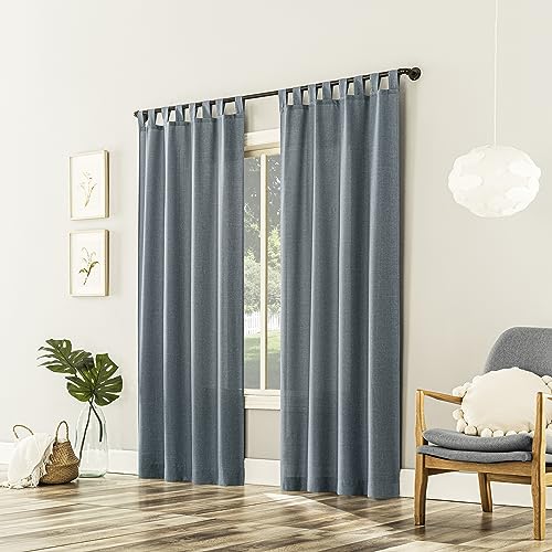 No. 918 Trevor 2-Pack Heathered Texture Semi-Sheer Tab Top... - Amazon UK à 6.84€