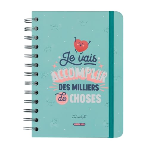 Mr.Wonderful - Agenda Wonder 2024 Semana - Voy a lograr... - Fournitures Bureau Amazon Espagne à 5.67€