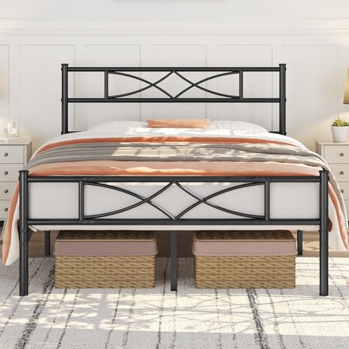 Yaheetech 4ft6 Double Bed Frames Metal Slatted Bed Platform... - Maison & Cuisine Amazon Royaume-Uni à 36.90€