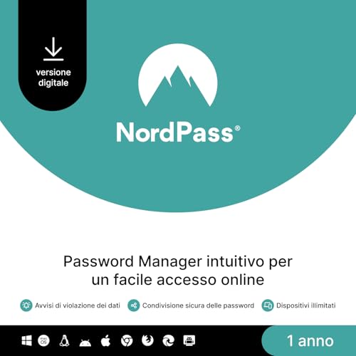 NordPass Premium, Dispositivi Illimitati, 1-Anno, Password... - Toys & Games Amazon Italy à 19.99€