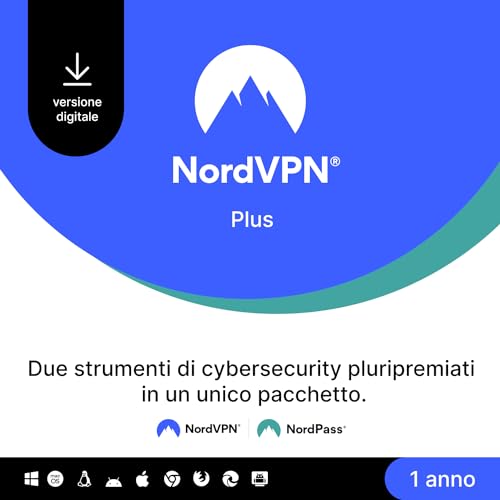 NordVPN Plus, 1-Anno, VPN e Software Password Manager... - Jouets & Jeux Amazon Italie à 44.99€