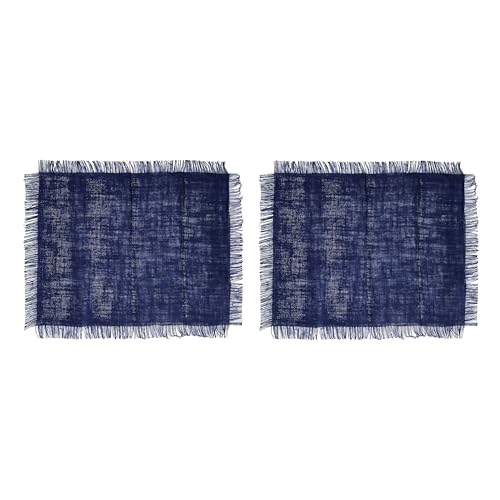 Mikasa Jute Tischsets, 2er Set, Blaue rechteckige Tischsets... - Maison & Cuisine Amazon Allemagne à 5.37€