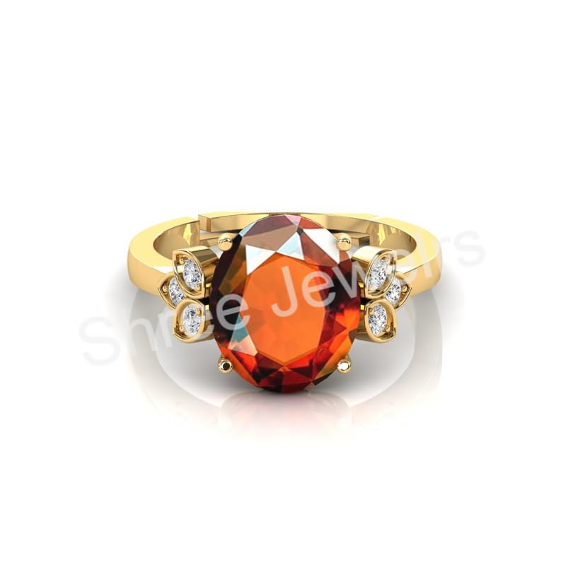Shree Jewelrs - Anello regolabile con gemma di hessonite da... - Animalerie Amazon Italie à 17.26€