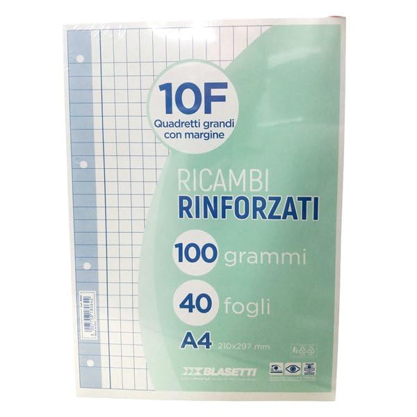 Blaetti Ricambi A4 Righe 10F 40FF 100 g - Fournitures Bureau Amazon Allemagne à 1.32€