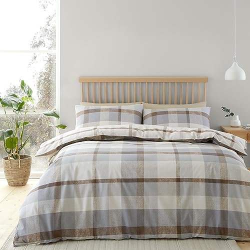 Catherine Lansfield Brushed Cotton Check Reversible Single... - Maison & Cuisine Amazon Royaume-Uni à 14.99€