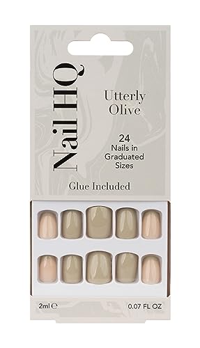 Nail HQ Utterly Olive Square Nails - Beauty & Fragrances Amazon Italy à 3.70€