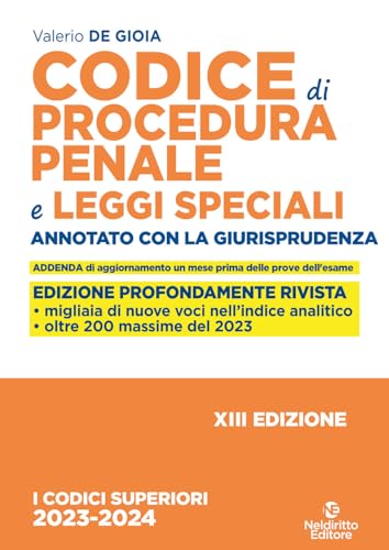 Codice di procedura penale e leggi speciali. Annotato con... - Jouets & Jeux Amazon Italie à 17.42€