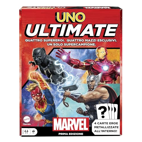 Mattel Games UNO Ultimate Marvel, Version: Italien, HWX08 - Jeux Vidéo & Consoles en promo à 15.23€