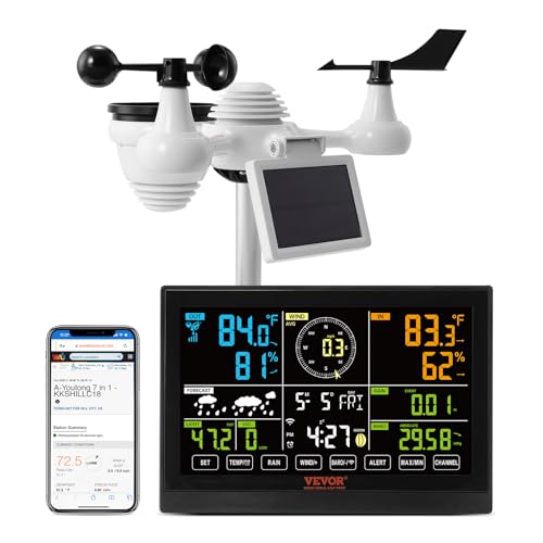 VEVOR Stazione Meteorologica Solare Connessione WiFi da... - High-Tech & Électronique Amazon Italie à 109.99€