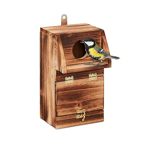 Relaxdays Nesting Box, for Sparrows & Redstarts, Cleaning... - Home & Kitchen Amazon UK à 21.09€