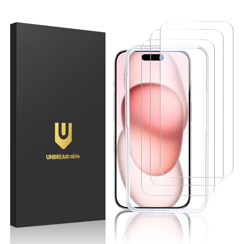 UNBREAKcable für iPhone 15 Panzer Schutz Glas [3er Pack]... - High-Tech & Électronique en promo à 9.82€