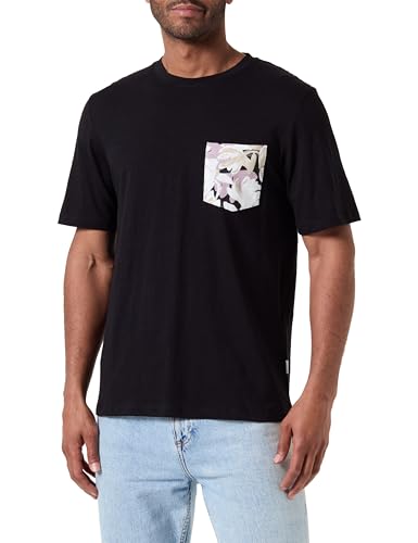 JACK&JONES JORARUBA Abstract AOP Pocket Tee SS CN, Black, XS - Mode & Vêtements Amazon Royaume-Uni à 4.48€