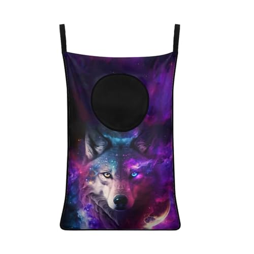 ZOUTAIRONG Cool Galaxy Wolf Hanging Hamper for Dirty... - Maison & Cuisine Amazon Royaume-Uni à 1.59€