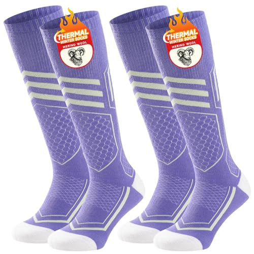 TANSTC Merino Wool Ski Socks Thermal Warm Thick Winter Knee... - Sports & Fitness Amazon Royaume-Uni à 14.98€