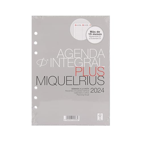 Miquelrius - Recambio Agenda Anual 2024 Integral, Semana... - DIY & Tools Amazon Spain à 8.18€