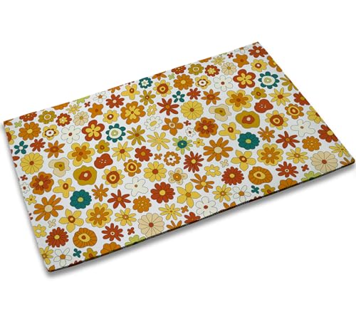 TUBAMQ Fußmatte im 70er-Jahre-Retro-Stil, florales Dekor... - Maison & Cuisine Amazon Allemagne à 26.57€