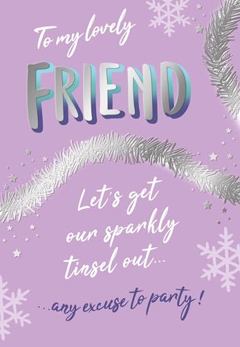 Piccadilly Greetings Humour Christmas Card, Friend, Tinsel... - Auto & Moto en promo à 0.92€