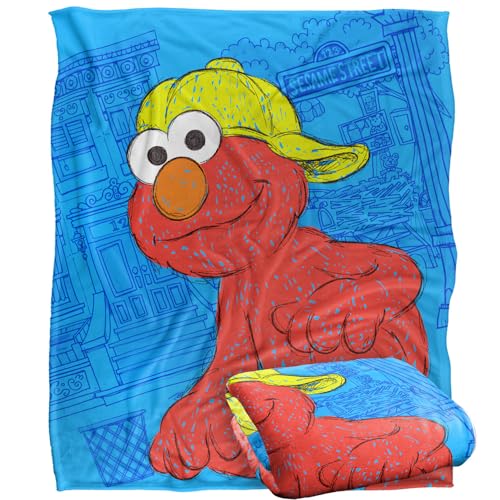 Sesamstraße Sesame StreetDecke, 152 x 127 cm, Big Elmo On... - Maison & Cuisine Amazon Allemagne à 10.49€
