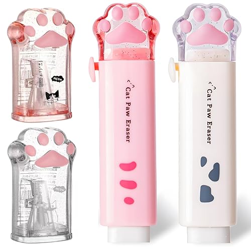 PANDENNER Cute Stationery Set, 2 Retractable Erasers and 2... - Maison & Cuisine en promo à 3.97€