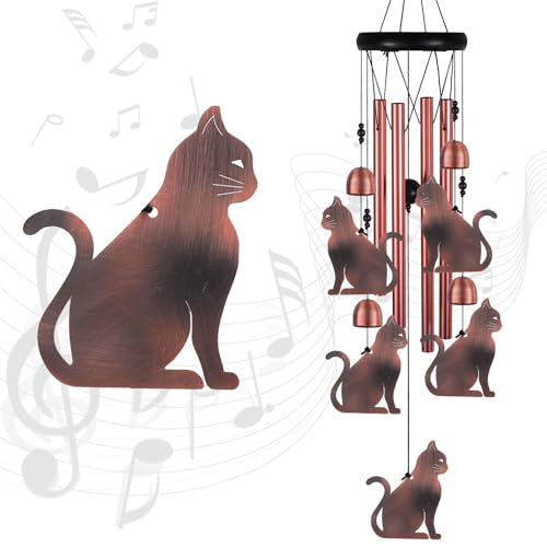 Solawindchime Katzen-Windspiel für Garten, Geschenke für... - Jardin & Extérieur Amazon Allemagne à 8.58€