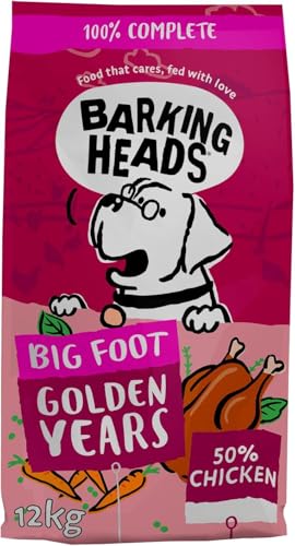Barking Heads Complete Dry Dog Food 12kg - Senior Big Foot... - Animalerie Amazon Royaume-Uni à 25.48€
