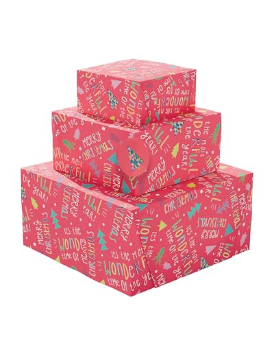 Merry Christmas Red Gift Wrap Pack Contains 2 Sheets & Tags... - Maison & Cuisine Amazon Royaume-Uni à 3.36€