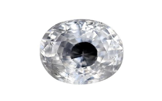 Shree Jewelrs - Piedra preciosa ovalada de zafiro blanco de... - Bijoux & Montres en promo à 17.26€