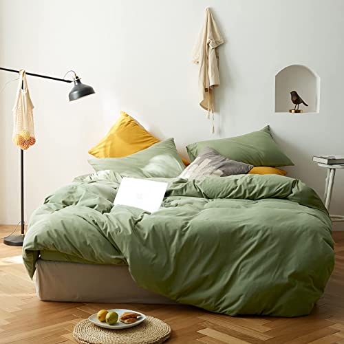 AMWAN Avocadogrüner Bettbezug, volle Größe, weicher... - Maison & Cuisine Amazon Allemagne à 24.32€