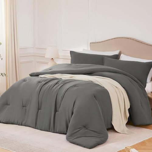 Quataly Grey Queen Comforter Set - Boho 3 Pieces... - Home & Kitchen Amazon UK à 14.80€