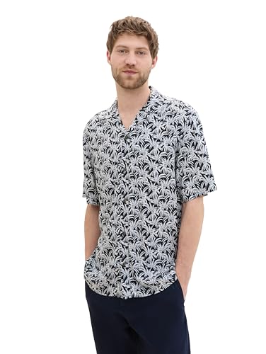 TOM TAILOR Camisa para Hombre, 35430 – Diseño de Hojas de... - Amazon Espagne à 9.46€