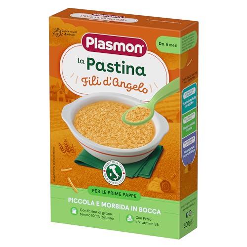 Plasmon Pastina Fili d'Angelo 300g, da 6 Mesi - Épicerie Amazon Italie à 2.11€