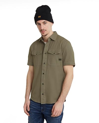 G-STAR Camisa Marine Slim, Camisetas para Hombre, Verde... - Mode & Vêtements en promo à 37.58€