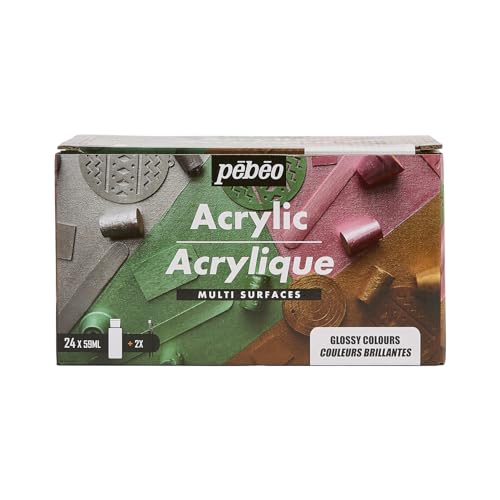 Pébéo - Acrílico Multi Superficies - Set 24 Frascos 59ml... - Bricolage & Outils Amazon Espagne à 33.54€
