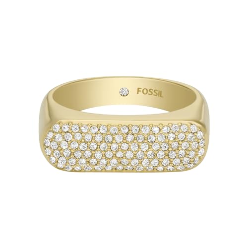 Fossil Anillo para mujer de acero inoxidable con piedra de... - Bon plan à 28.30€