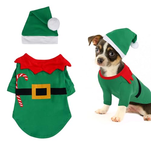 Fadcaer Christmas Pet Costume Dog Outfit with Hat - Santa... - Animalerie Amazon Royaume-Uni à 2.99€