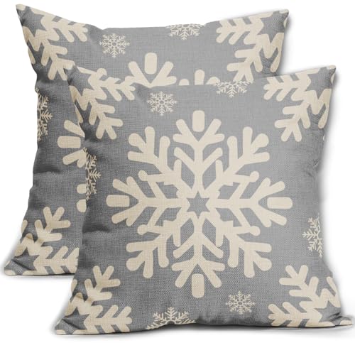 Sivirary Graue Weihnachts-Kissenbezüge, 50,8 x 50,8 cm, 2... - Maison & Cuisine Amazon Allemagne à 3.00€