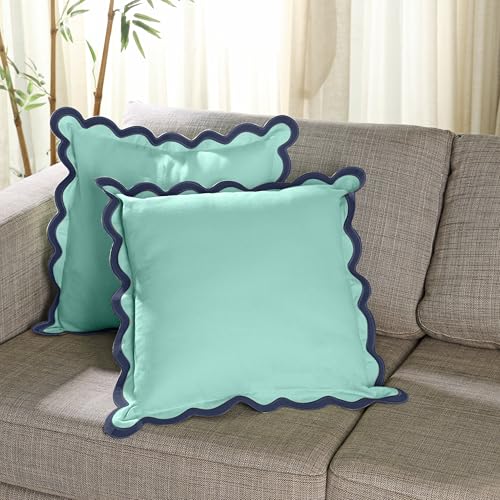 Folkulture Throw Pillow Covers 20x20, Set of 2 Cotton... - Maison & Cuisine Amazon Royaume-Uni à 13.38€