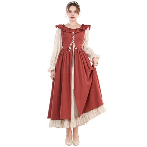 Fiamll Frauen Mittelalterliche Kleider mit Laternenärmel... - Mode & Vêtements Amazon Allemagne à 9.99€