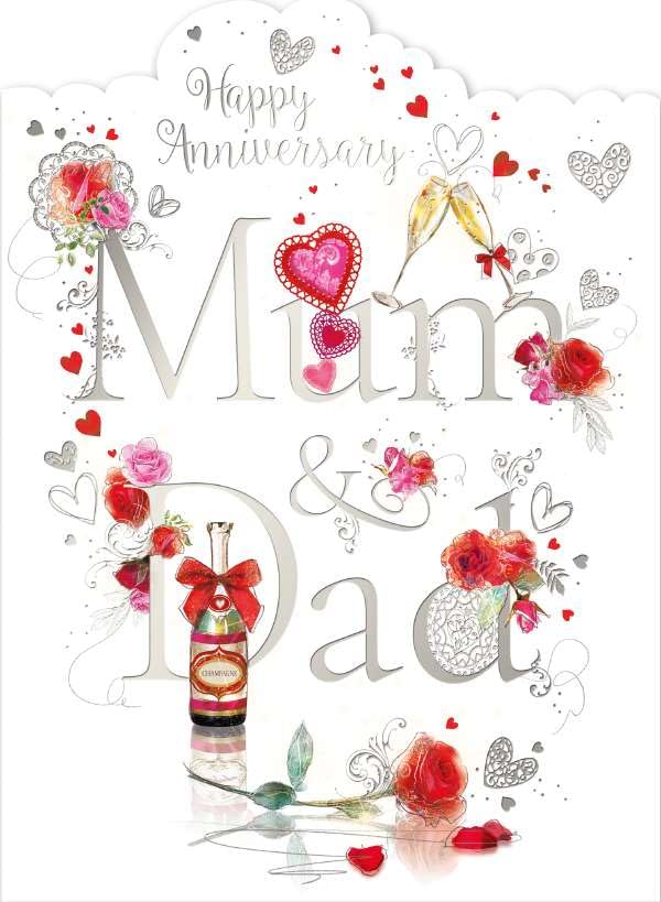 Noel Tatt Mum and Dad Anniversary Card - Champagne and... - Auto & Moto Amazon Royaume-Uni à 1.99€