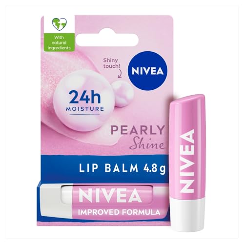 NIVEA Pearly Shine Baume à lèvres (4,8 g), beurre de... - Beauté & Parfums Amazon France à 6.24€