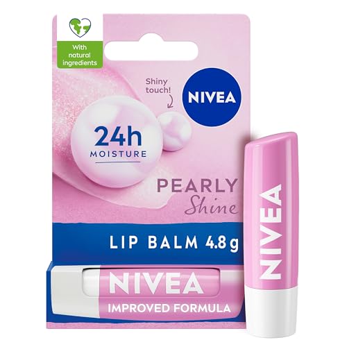 NIVEA Pearly Shine Lip Balm (4.8g), Lip Balm with Shea... - Auto & Moto en promo à 1.35€