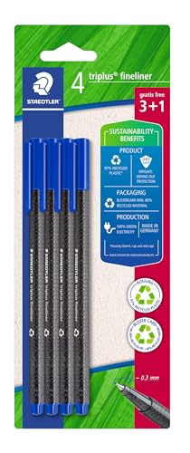 Staedtler - Triplus fineliner 334 - Blister 4 feutres... - Bricolage & Outils en promo à 3.70€